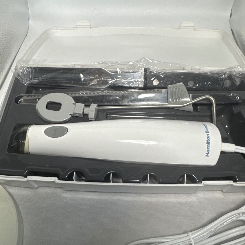 Hamilton Beach Electric Carving Knife Set with Storage Case White 74250R - Picture 4 of 7